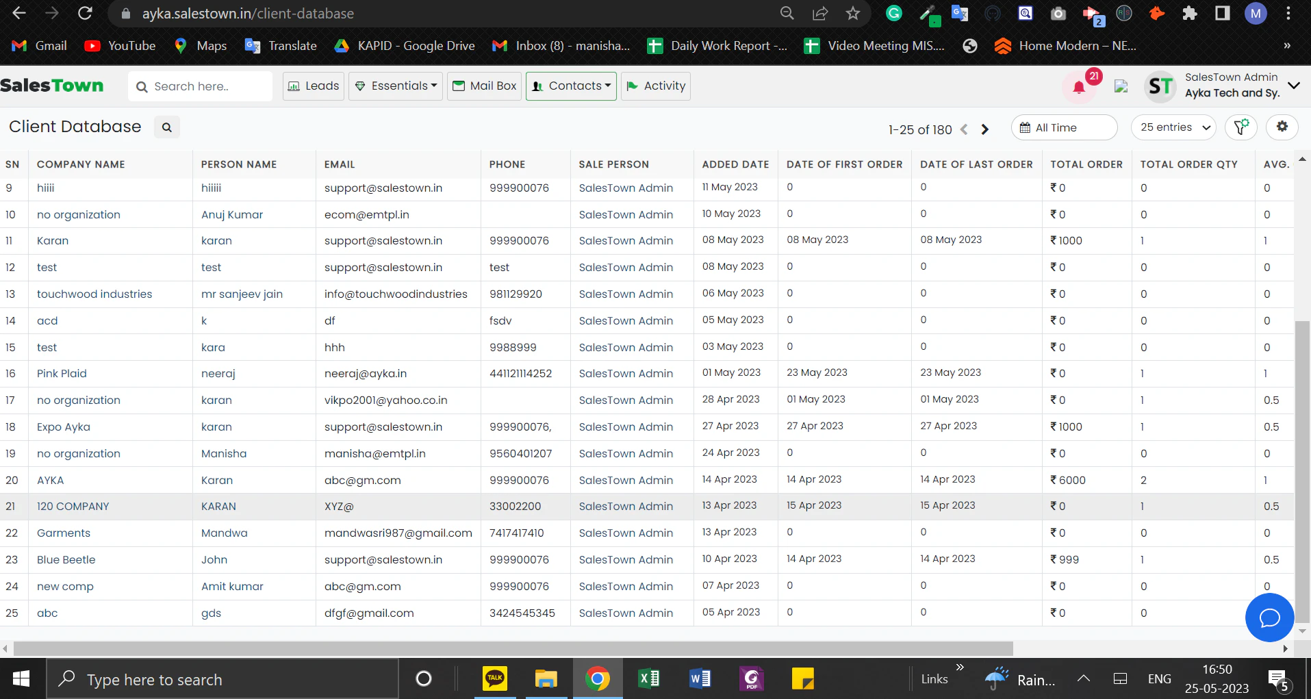 screenshot of Sales Town